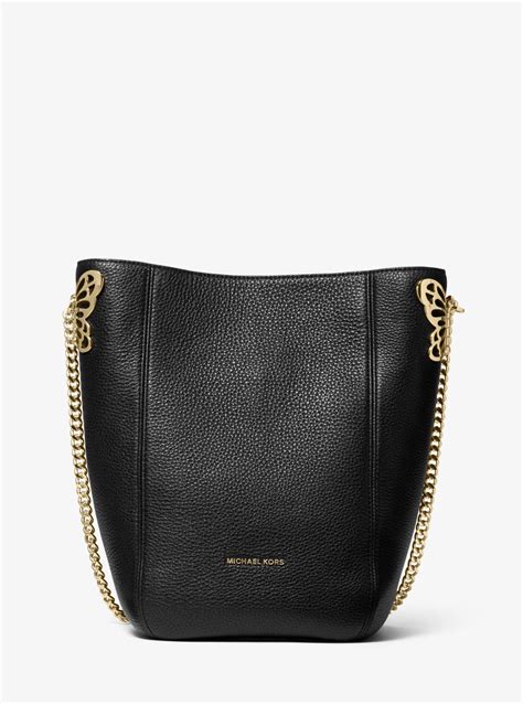 michael kors brooke medium shoulder bag|Brooke Medium Embellished Pebbled Leather Shoulder Bag.